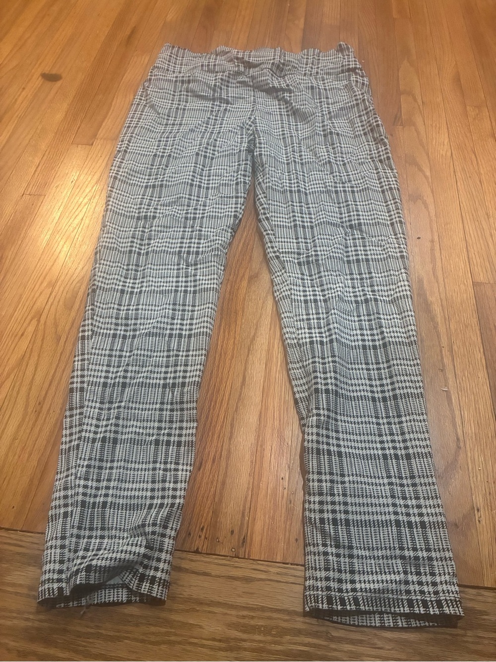 Women's Black & White houndstooth Plaid leggings Dress Pants